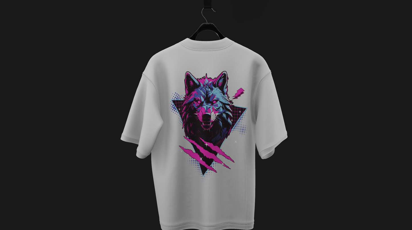 T- SHIRT NIGHT WOLF DESIGN