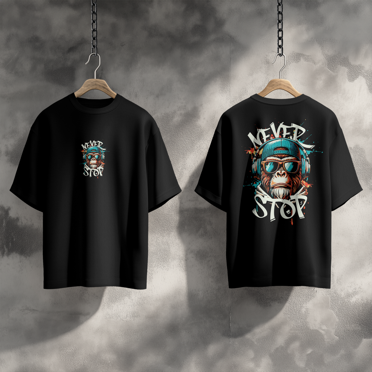 T- SHIRT NEVER STOP DESIGN