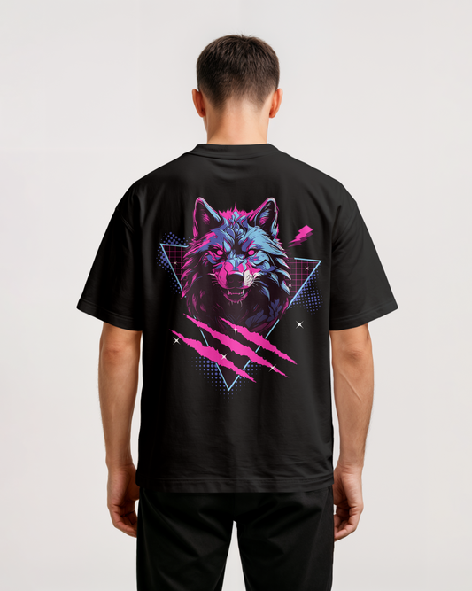 T- SHIRT NIGHT WOLF DESIGN