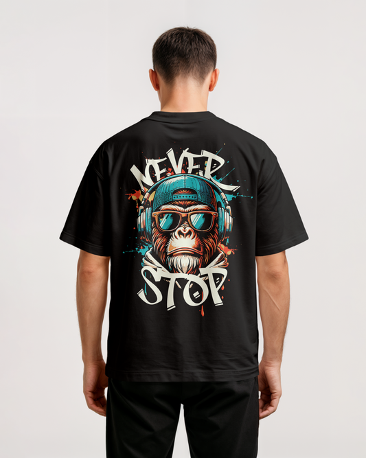 T- SHIRT NEVER STOP DESIGN
